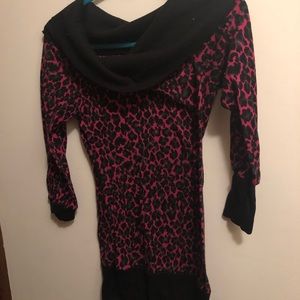 Pink leopard sweater